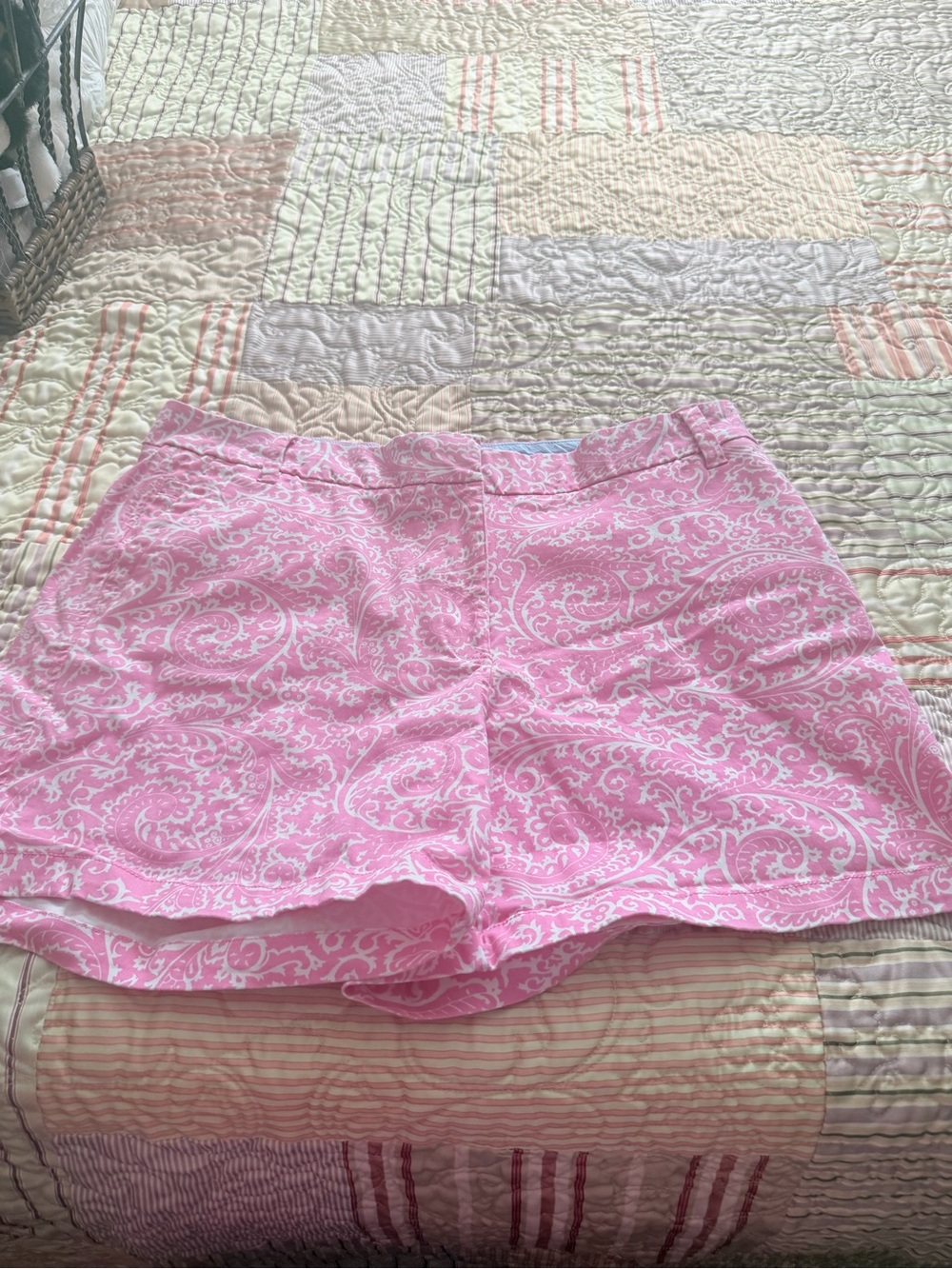 crown & ivy Pink Paisley Bermuda Shorts